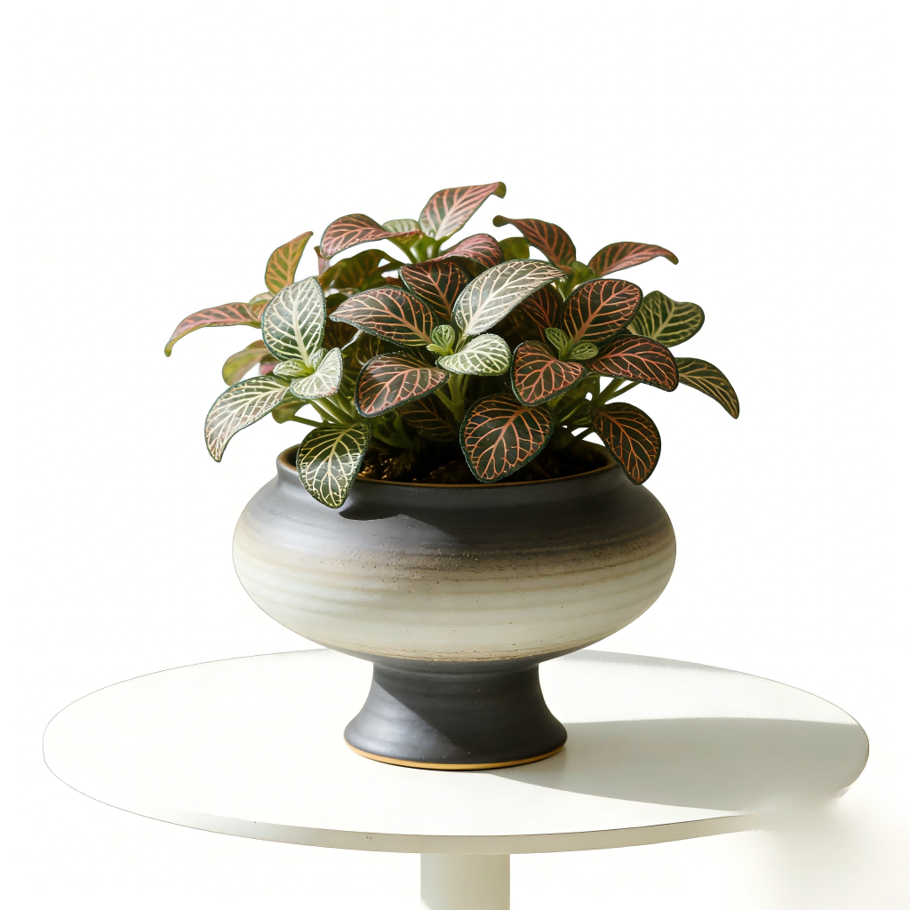 Artificial Fittonia Plant in Decorative Ceramic Pot