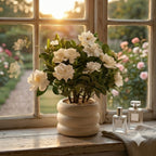 Artificial Gardenia Plant in Ceramic Pot