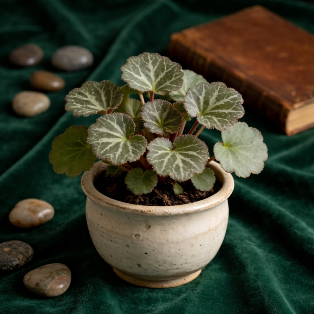 Artificial Cyclamen Plant in Ceramic Pot