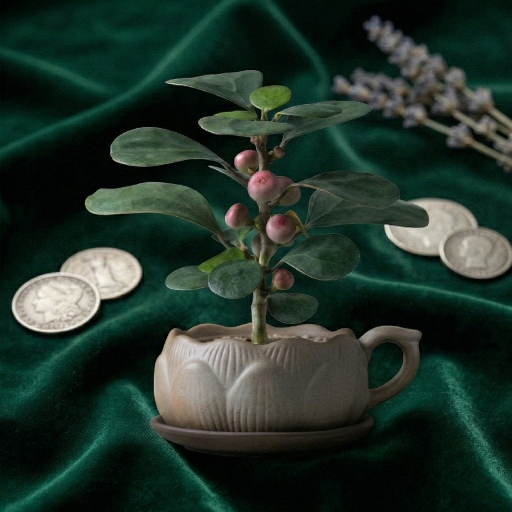 Artificial Ficus Plant with Decorative Pot