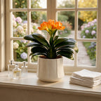 Artificial Orange Blossom Plant in Ceramic Pot