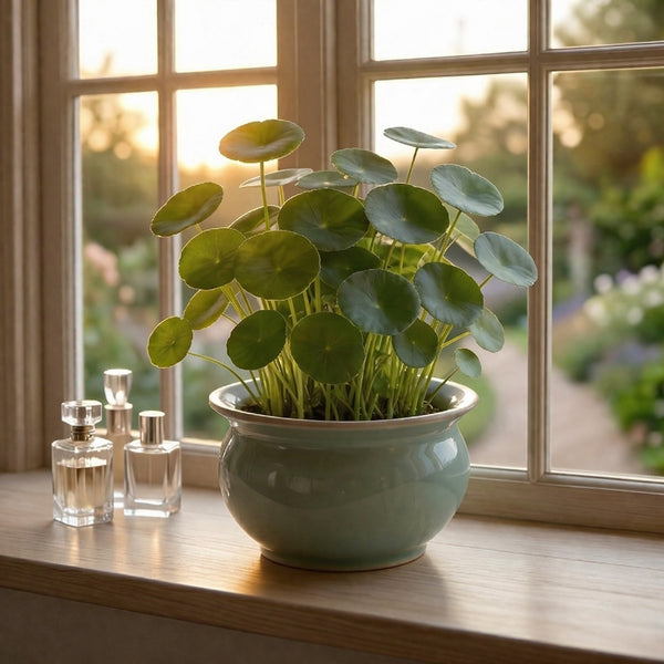 Artificial Money Tree Plant in Ceramic Pot