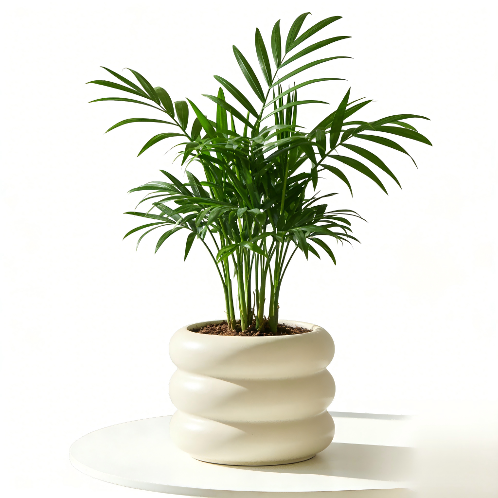Artificial Palm Plant in Modern Ceramic Pot