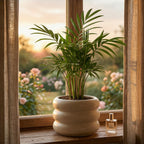 Artificial Palm Plant in Modern Ceramic Pot