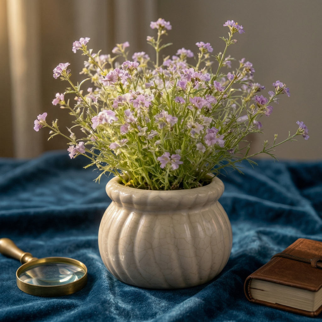 Artificial Lavender Plant in Ceramic Pot