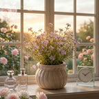Artificial Lavender Plant in Ceramic Pot
