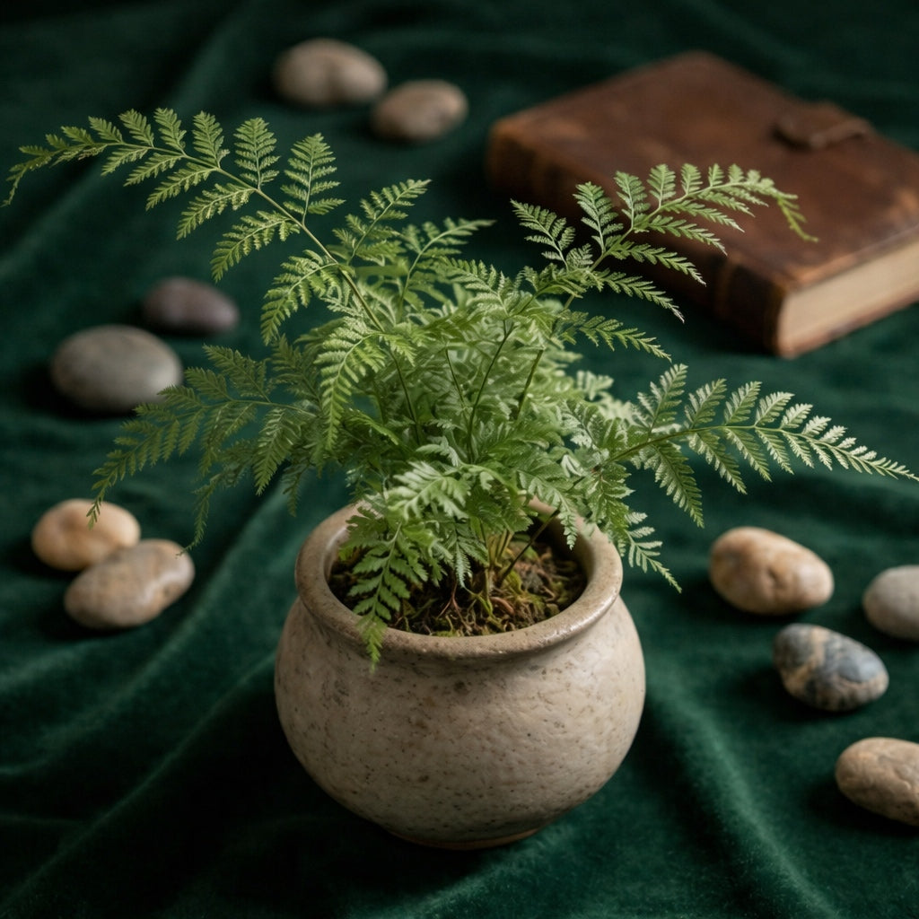 Artificial Fern Plant in Ceramic Pot