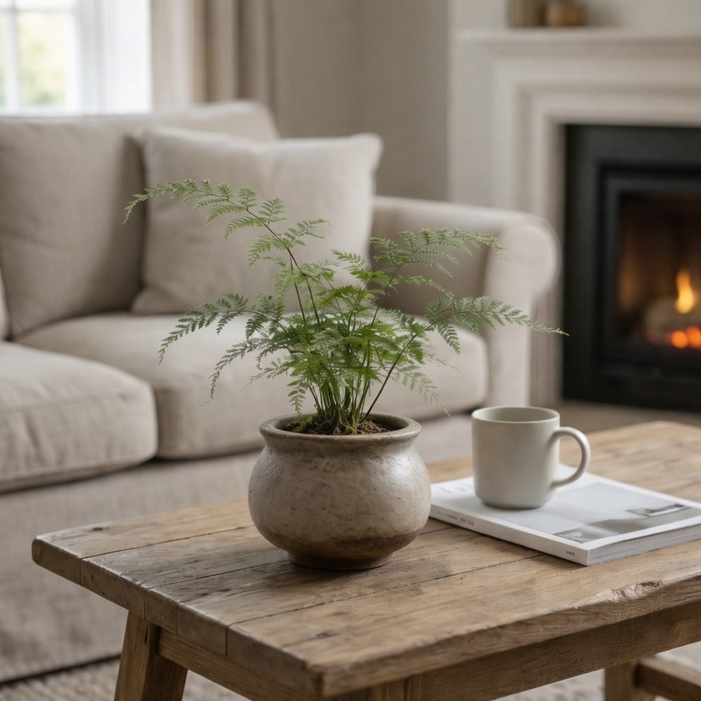 Artificial Fern Plant in Ceramic Pot