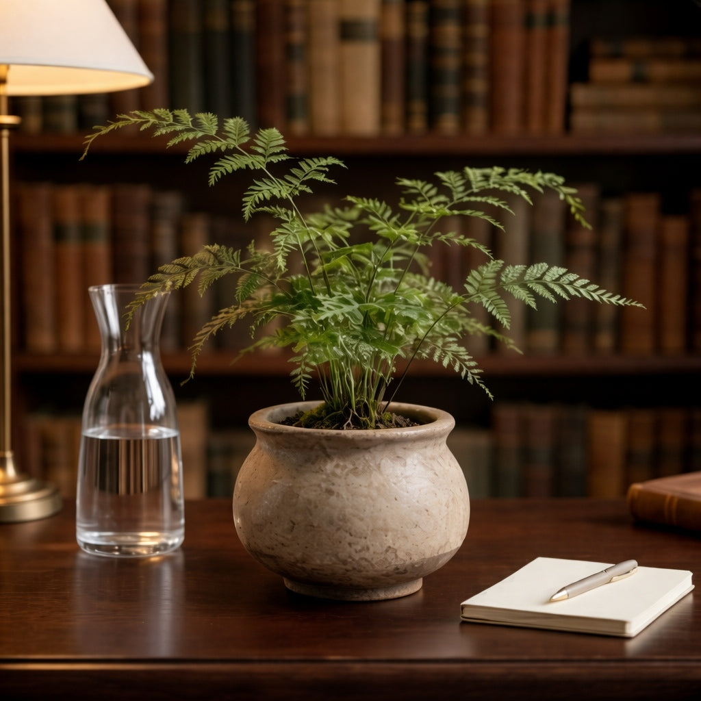 Artificial Fern Plant in Ceramic Pot