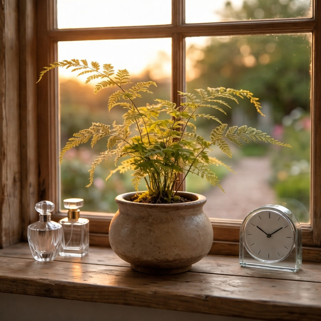Artificial Fern Plant in Ceramic Pot